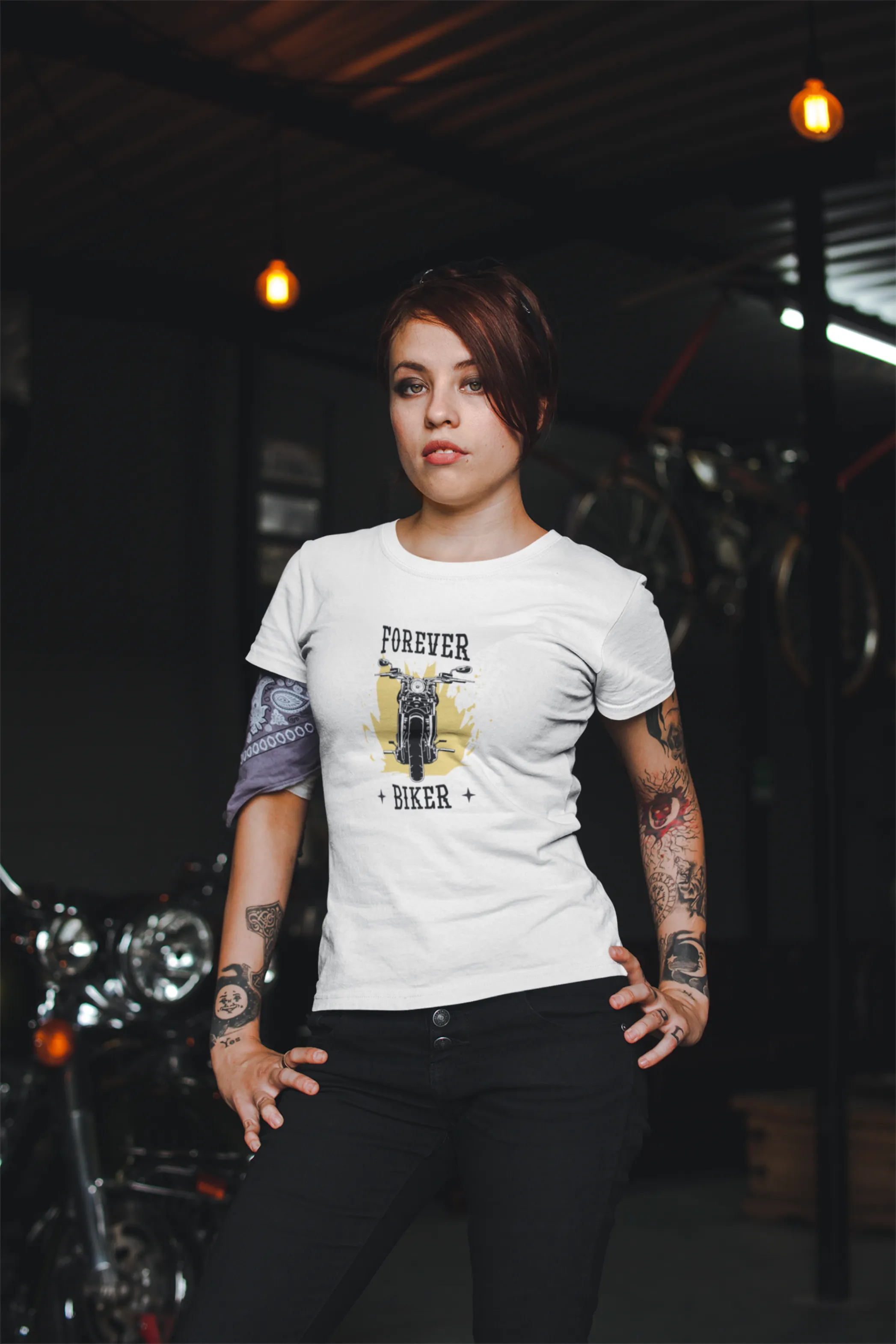 Forever Biker Printed T-shirt for women