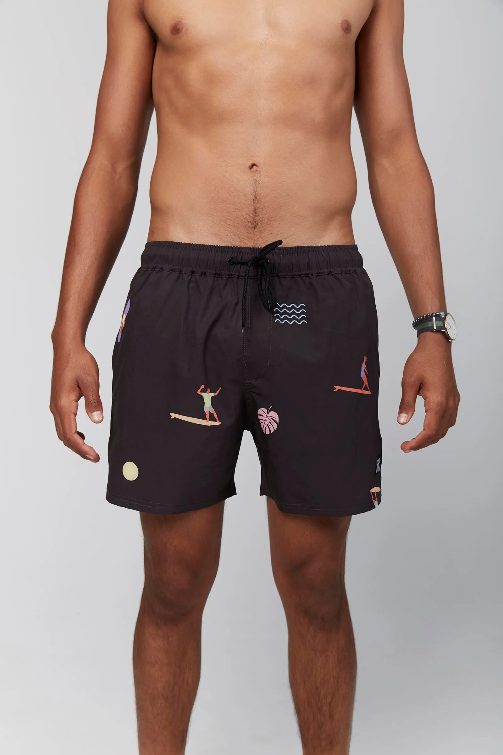 Freedom Riders Beach Boardies Coal (100% recycled)