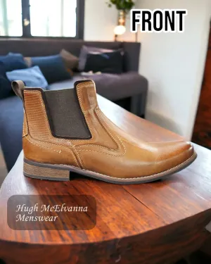 Front EDMONTON Tan Chelsea Boot