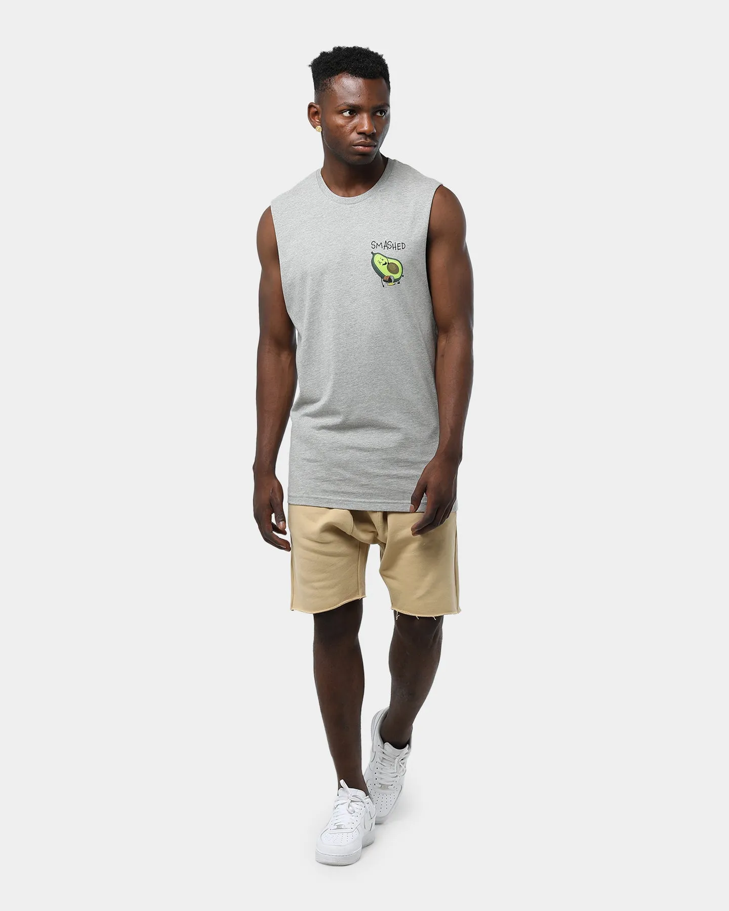 Goat Crew Smashed Muscle Tee Grey