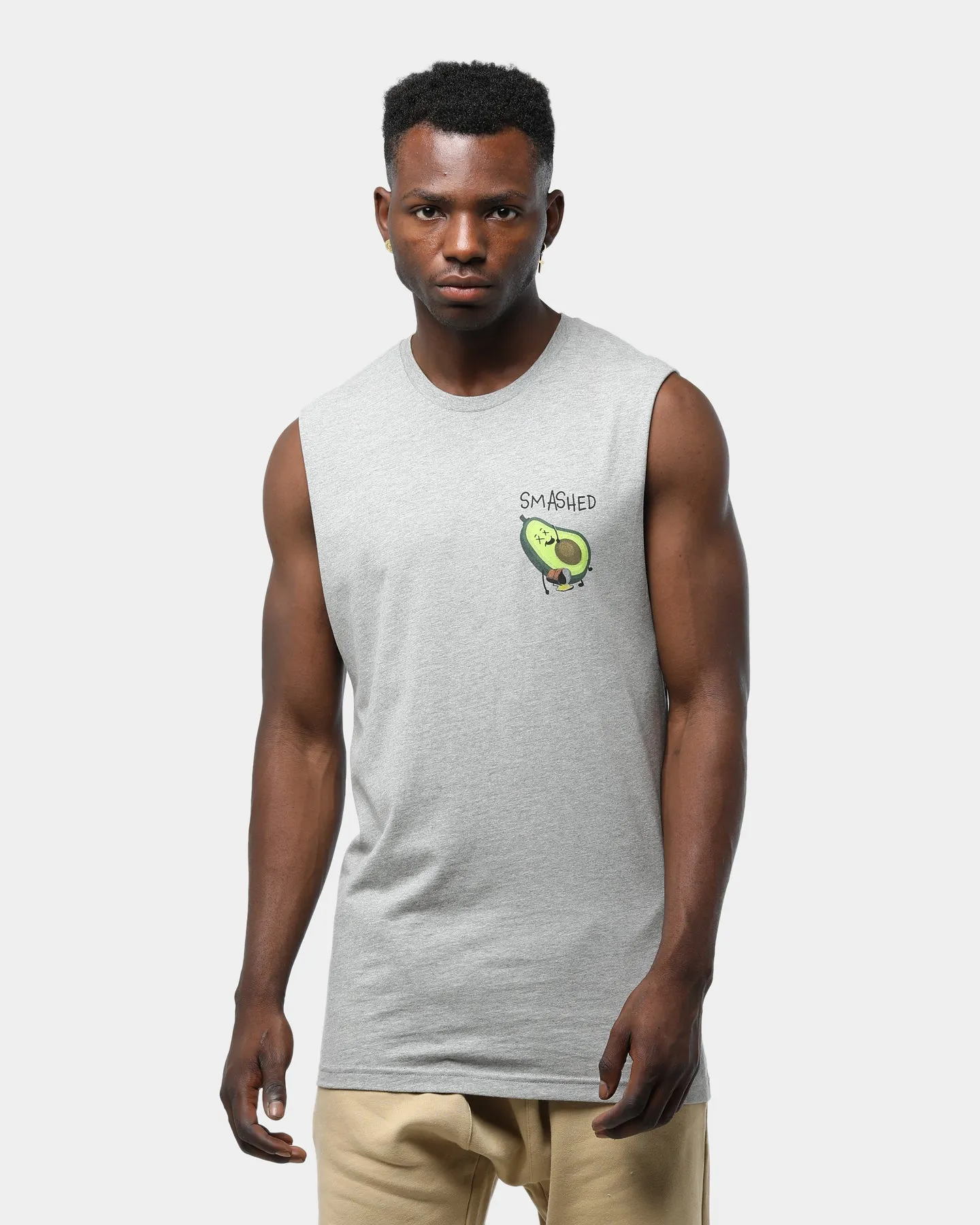 Goat Crew Smashed Muscle Tee Grey