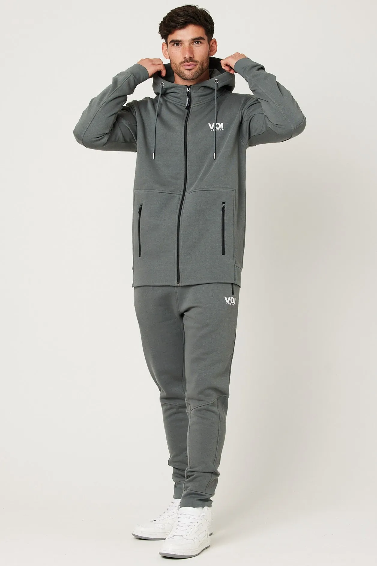 Harley Street Fleece Tracksuit - Gun Metal