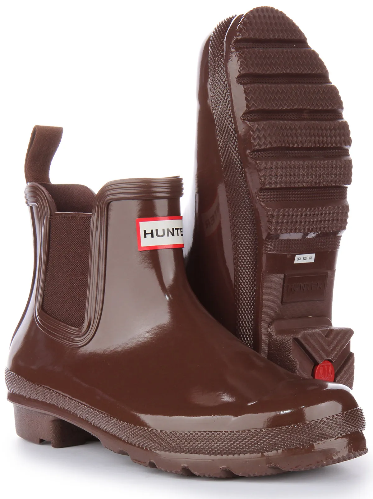 Hunter Womens Chelsea Gloss In Brown