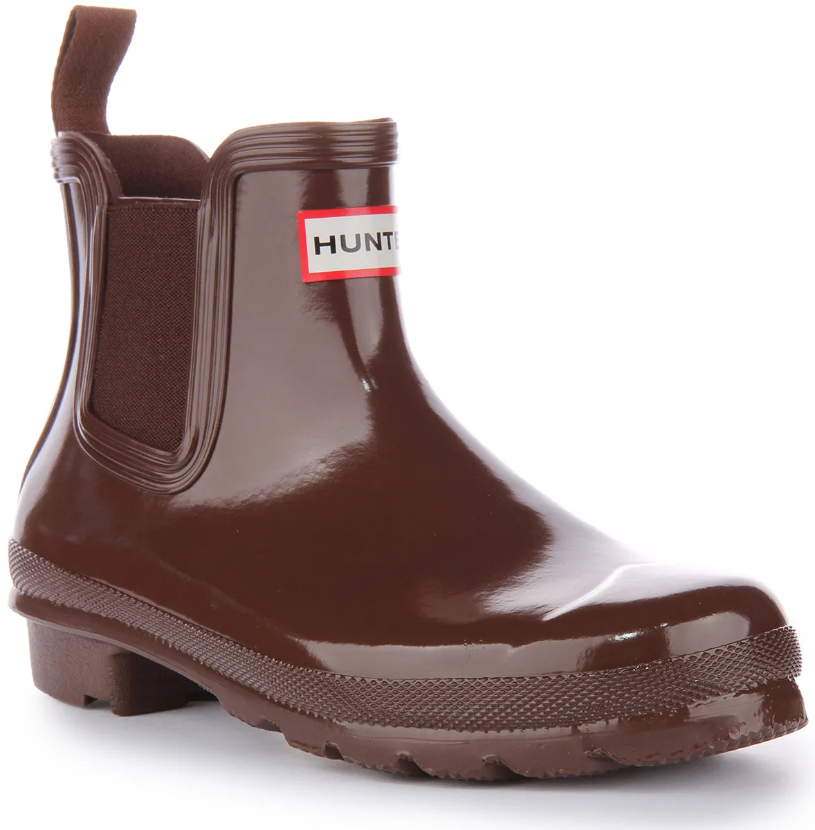 Hunter Womens Chelsea Gloss In Brown