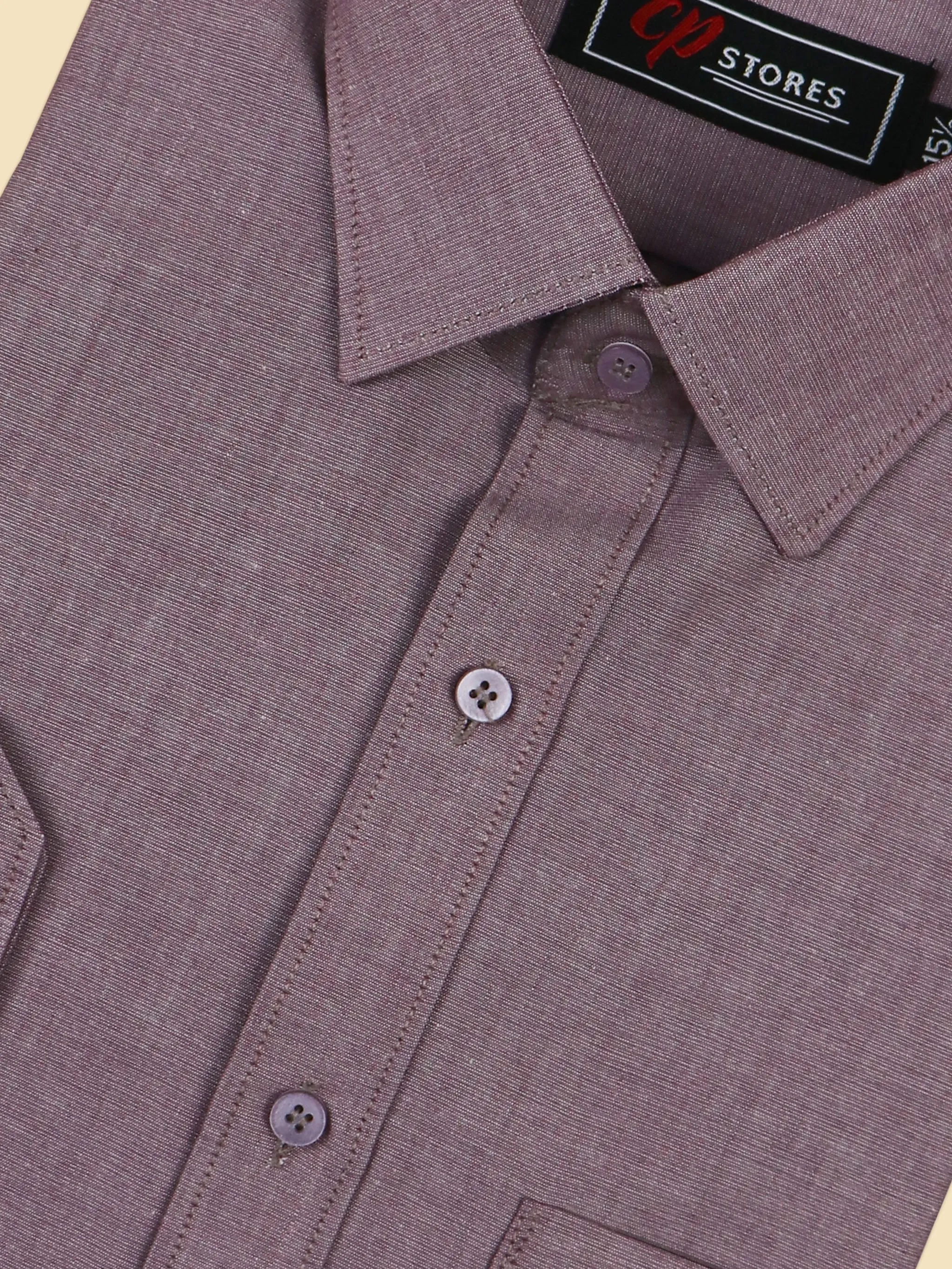 Light Maroon Formal Dress Shirt For Men MFS128