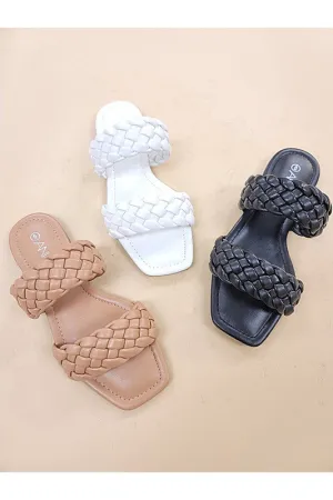 LIVIA-22-BRAID STRAP SLIDE SANDALS