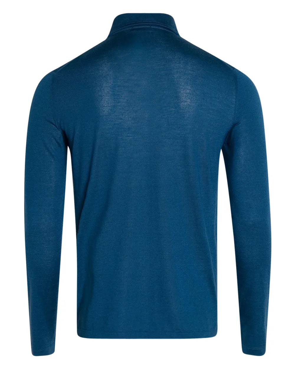 Marine Blue Long Sleeve Polo