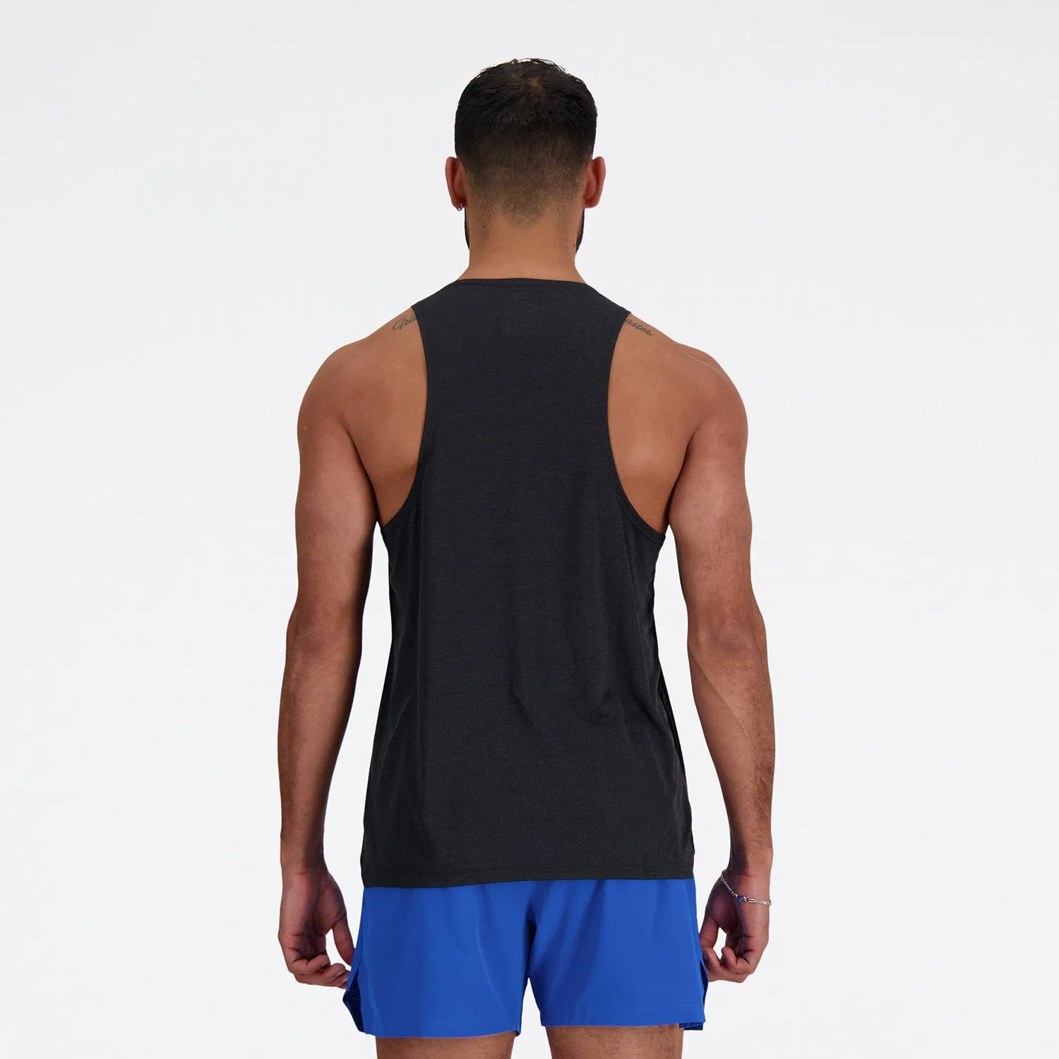 MEN'S ATHLETICS RACING SINGLET - BLACK