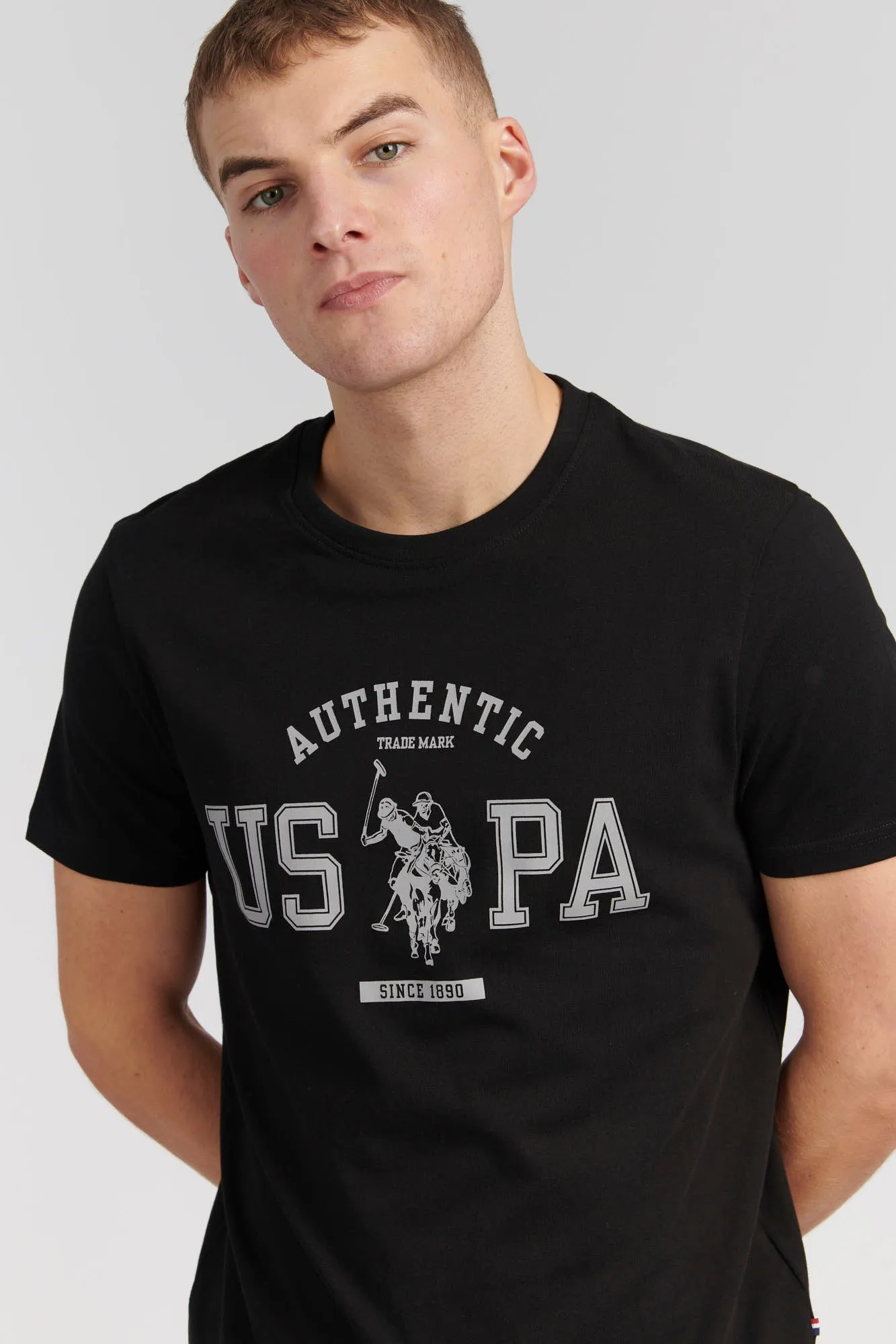 Mens Authentic USPA Graphic T-Shirt in Black