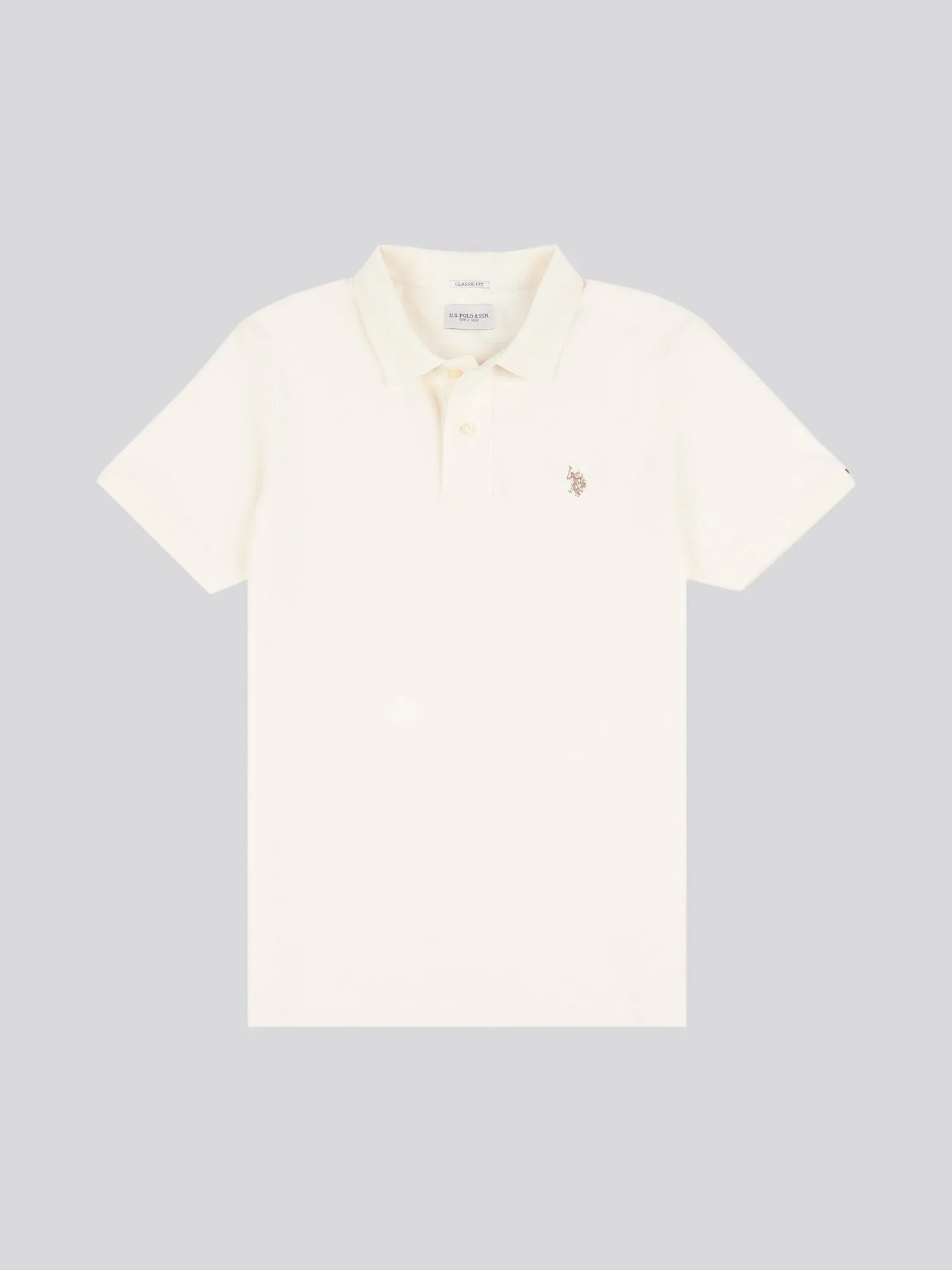 Mens Pique Polo Shirt in Whisper White