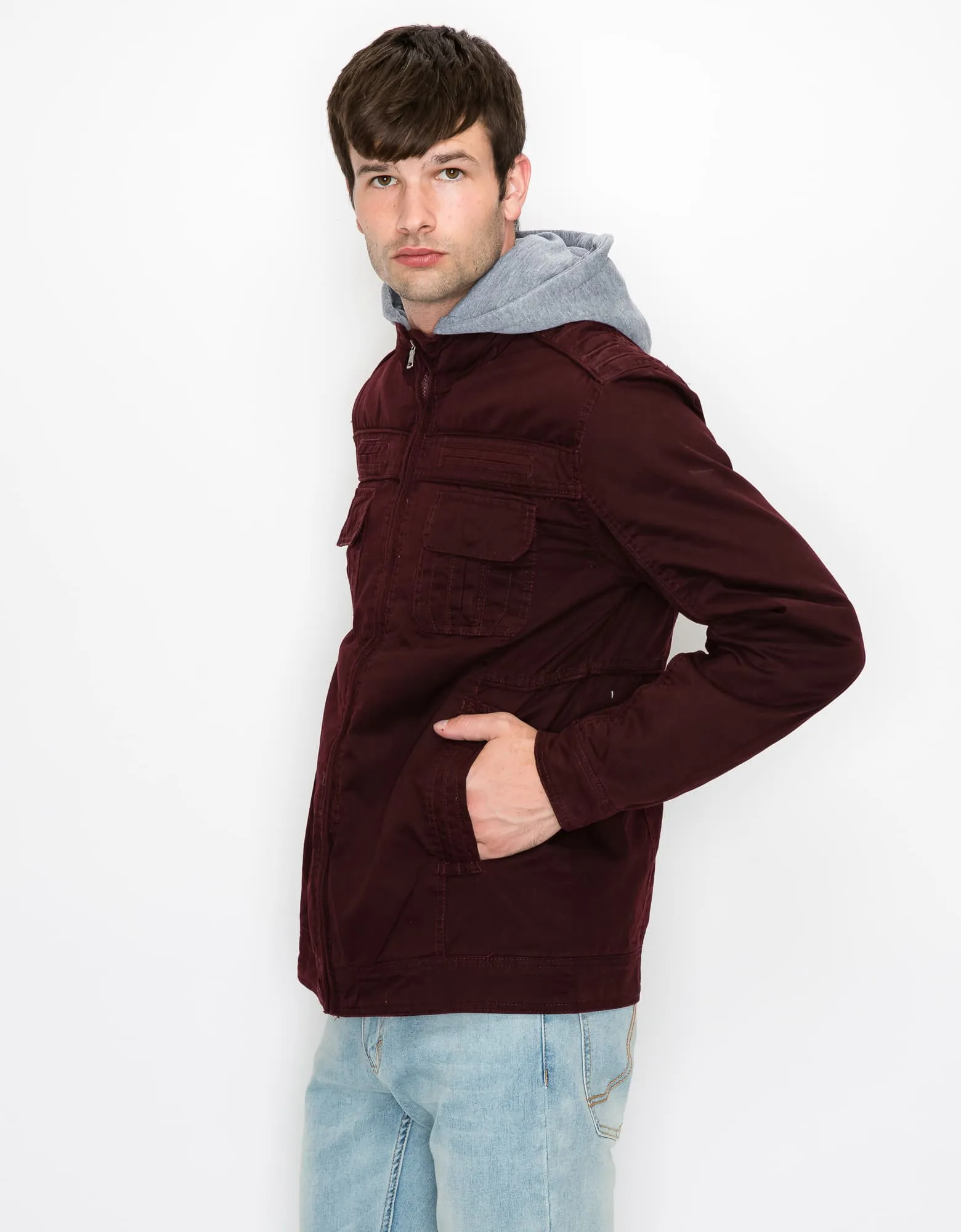 MEN'S RAGE HOODED TWILL JACKET