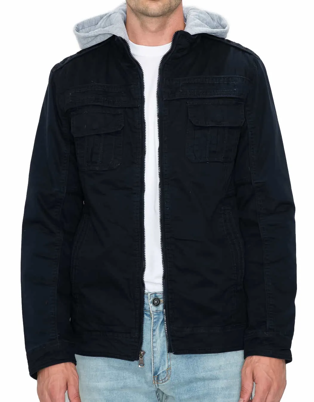 MEN'S RAGE HOODED TWILL JACKET