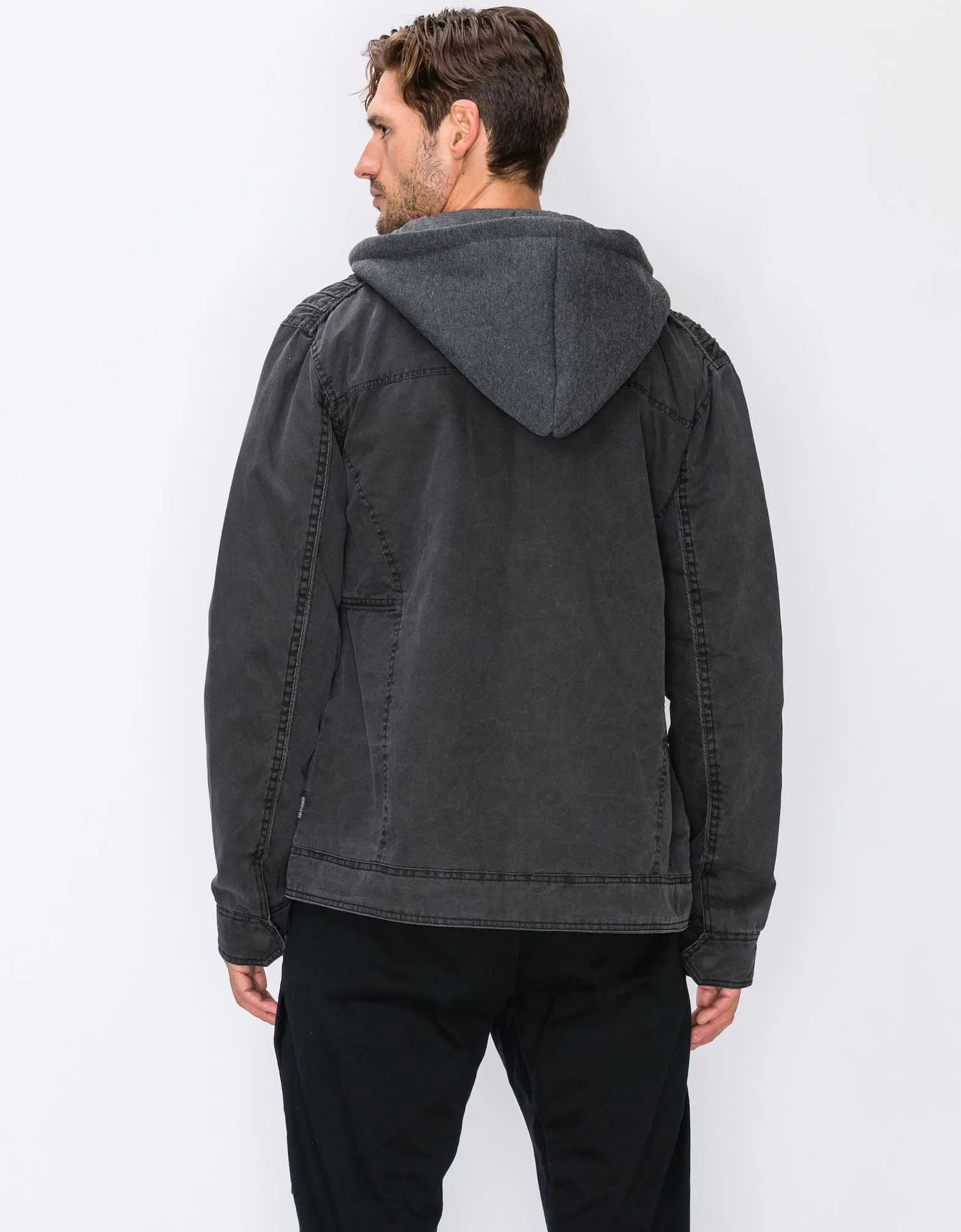 MEN'S RAGE HOODED TWILL JACKET