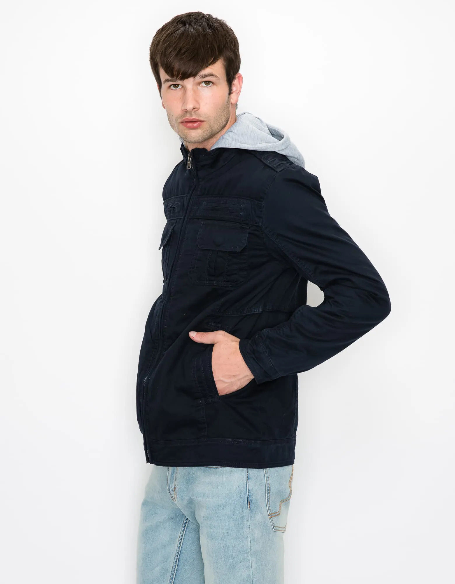 MEN'S RAGE HOODED TWILL JACKET