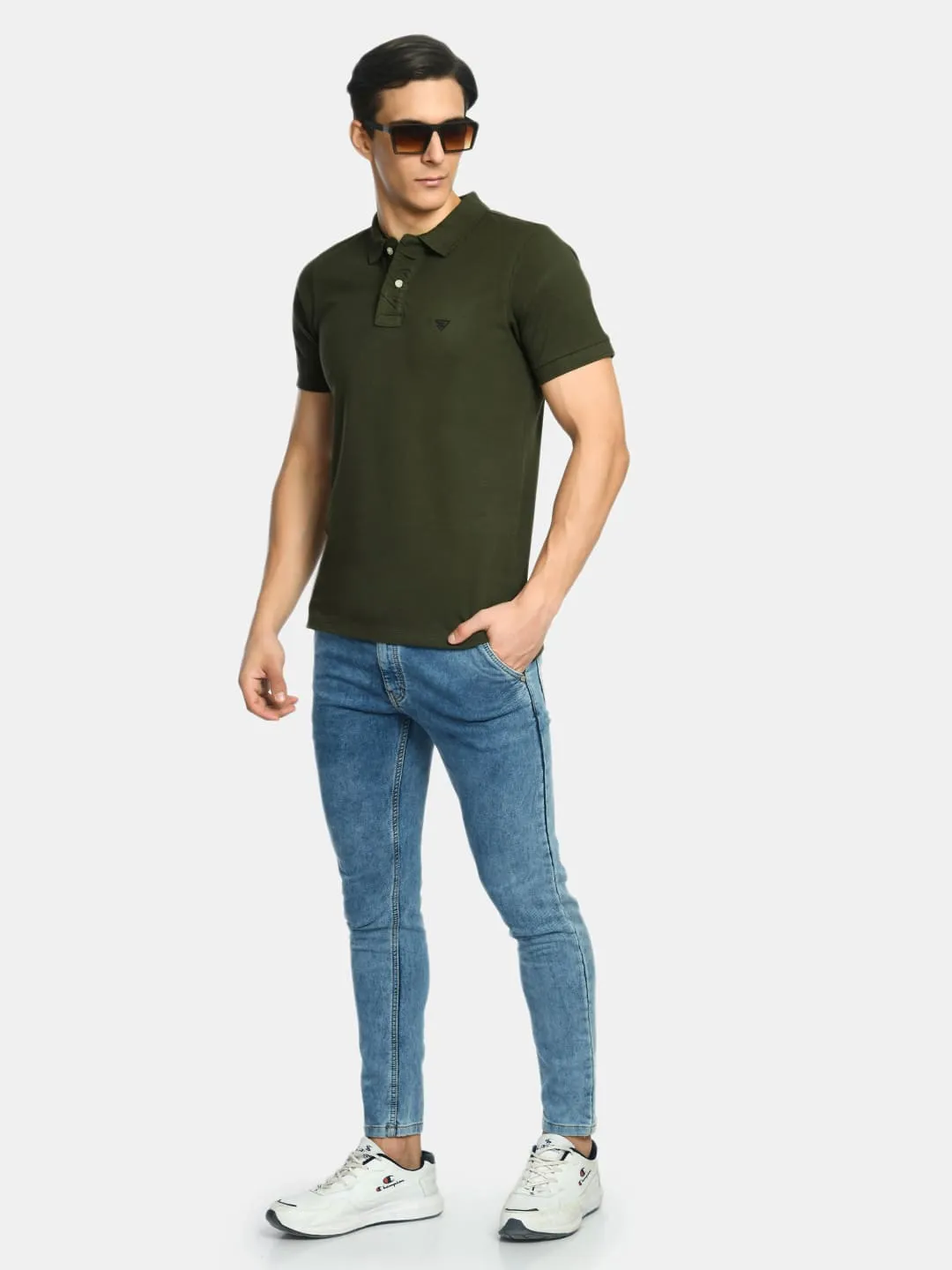 Men's solid Polo Collar Half Sleeve T-Shirt