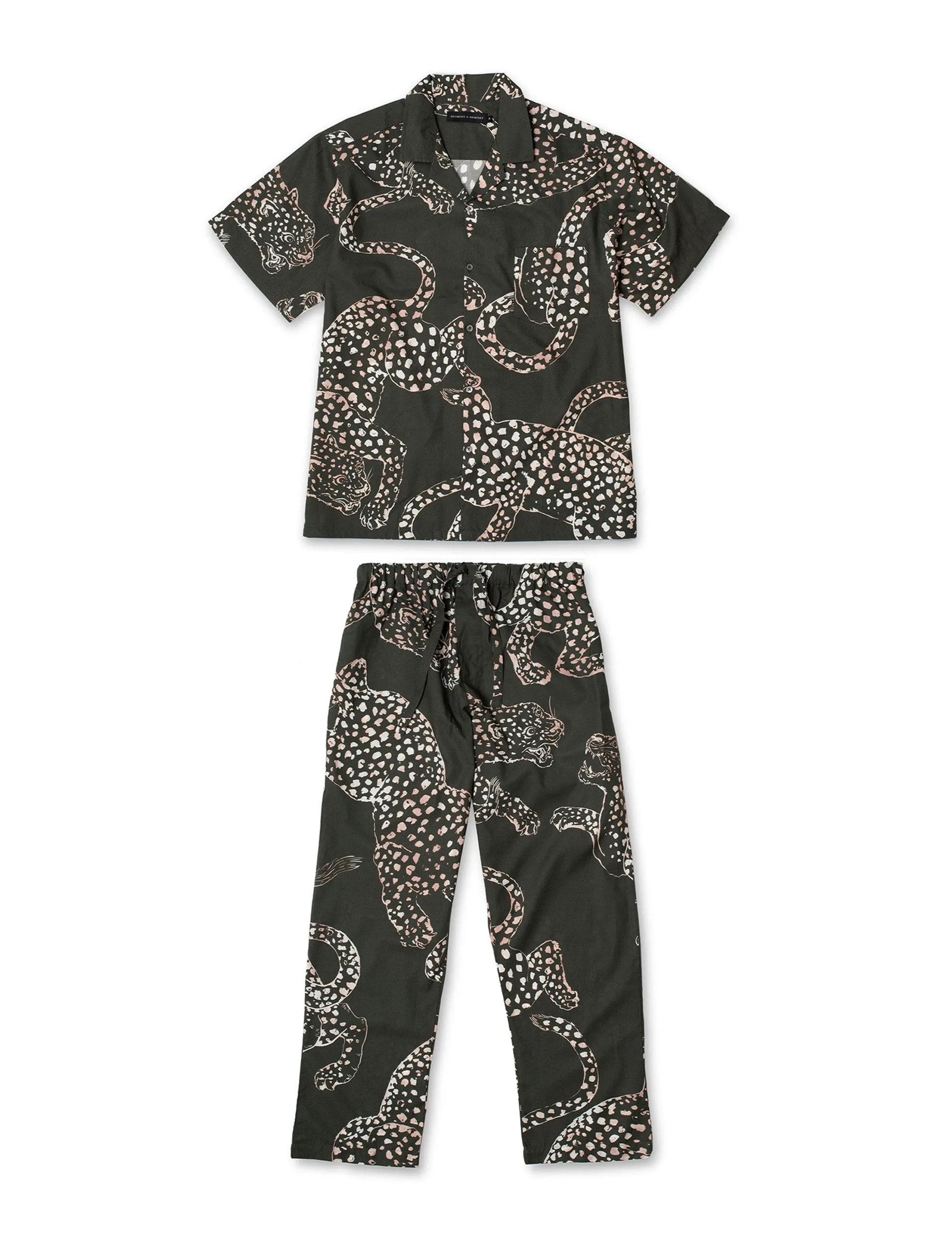 Men’s The Jag print cuban long pyjama set