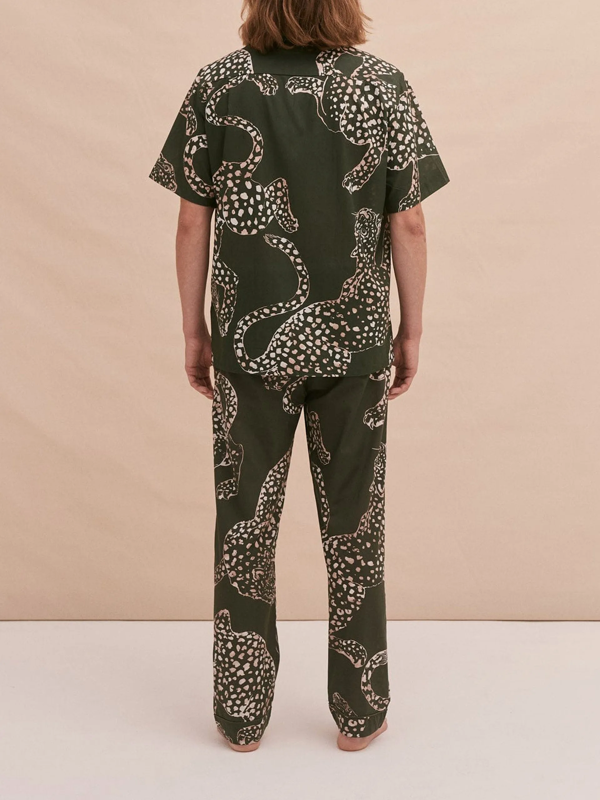 Men’s The Jag print cuban long pyjama set