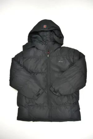 men's thick hooded bubble jacket - black Case of 12