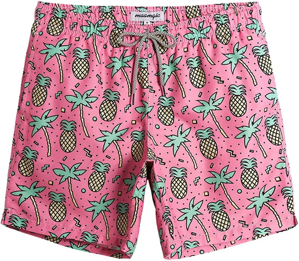 Men's West Coast Hawaiian Resort Style Cropped Board Shorts