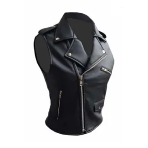 Motorcycle Leather Vests for Women