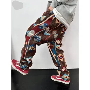 Native American powow harajuku bohemian loose cotton trousers