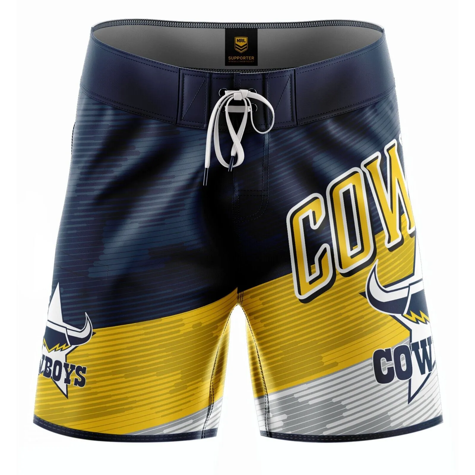 NRL Barrel Board Shorts - North Queensland Cowboys - Swim - Adult