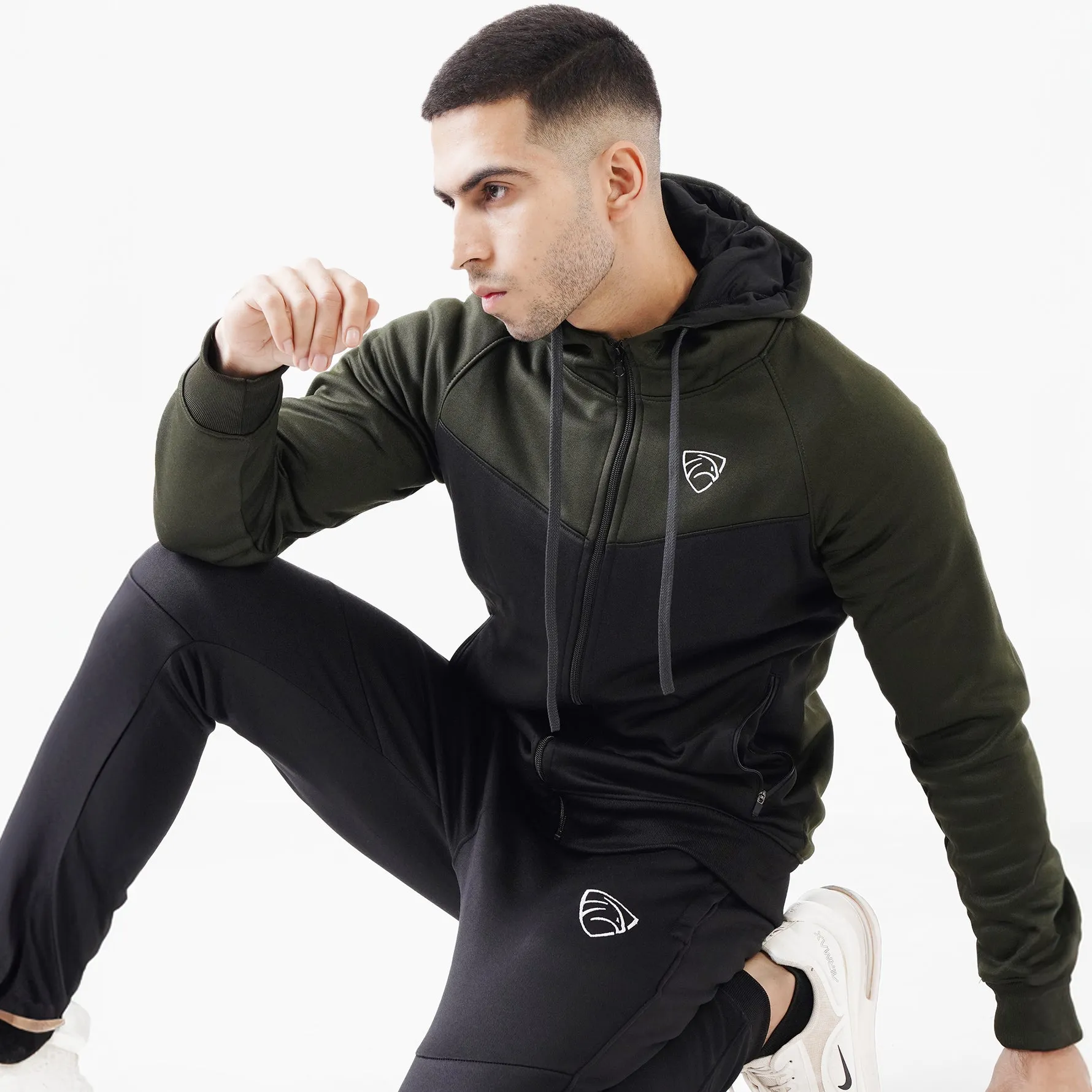 Olive/Black V-Cut Tracksuit