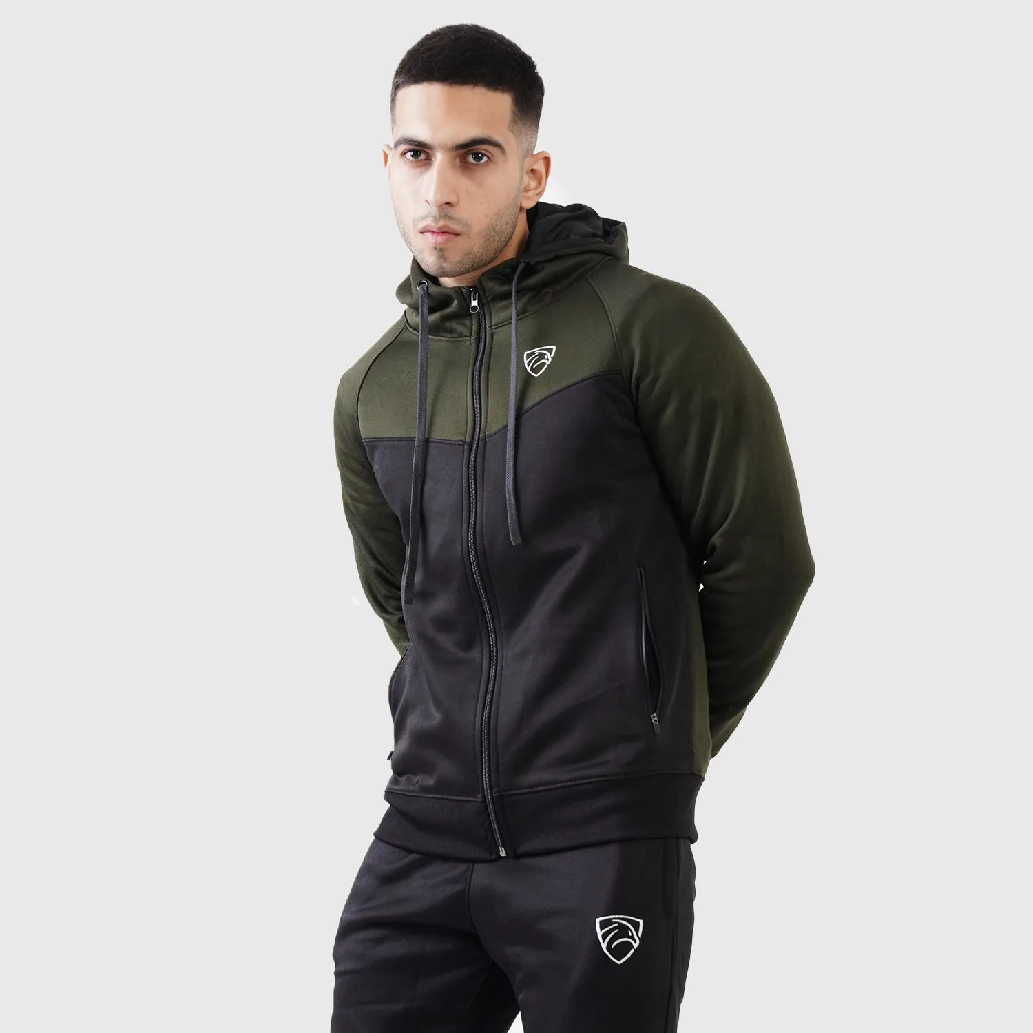 Olive/Black V-Cut Tracksuit