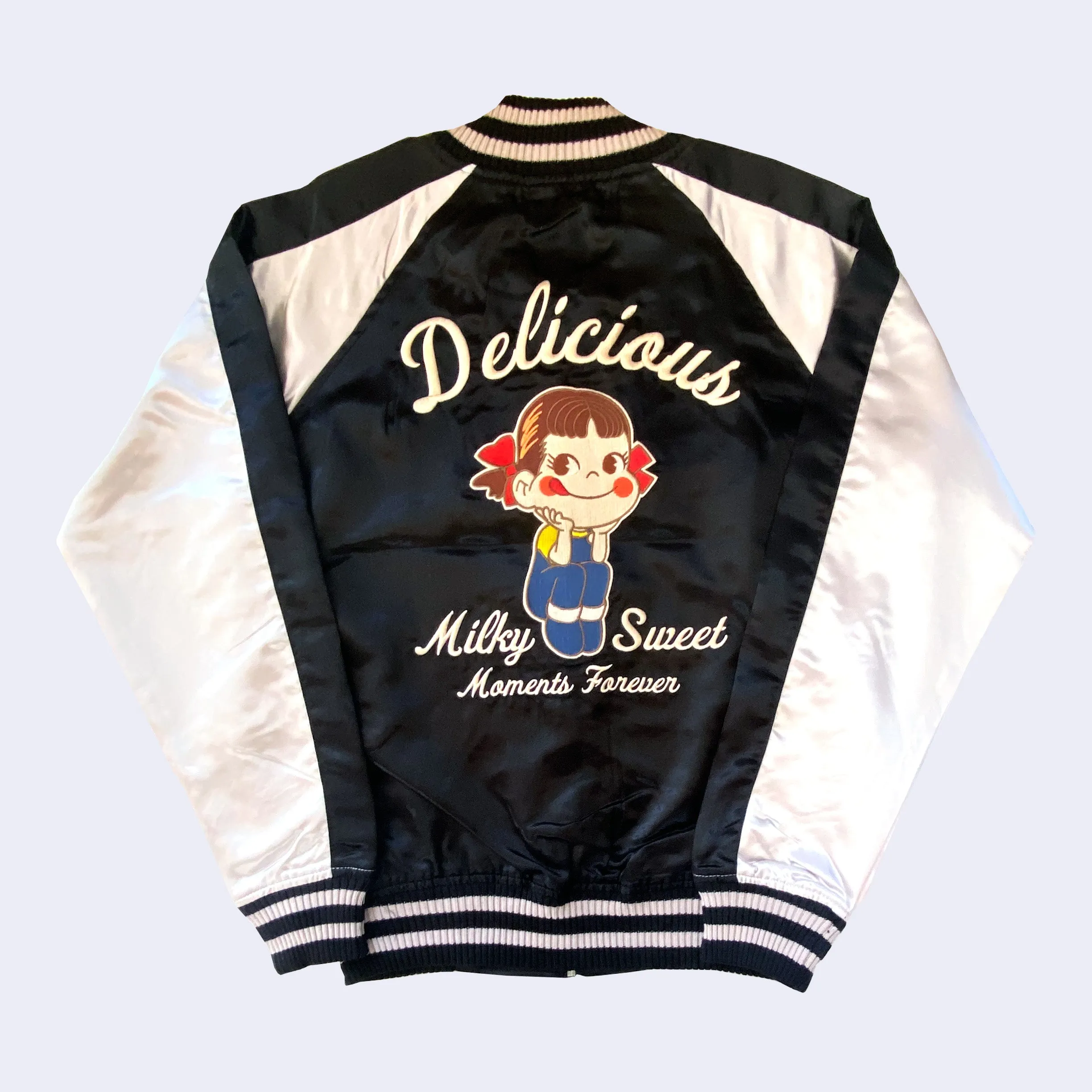 Peko Chan Sukajan Bomber Jacket (Black)