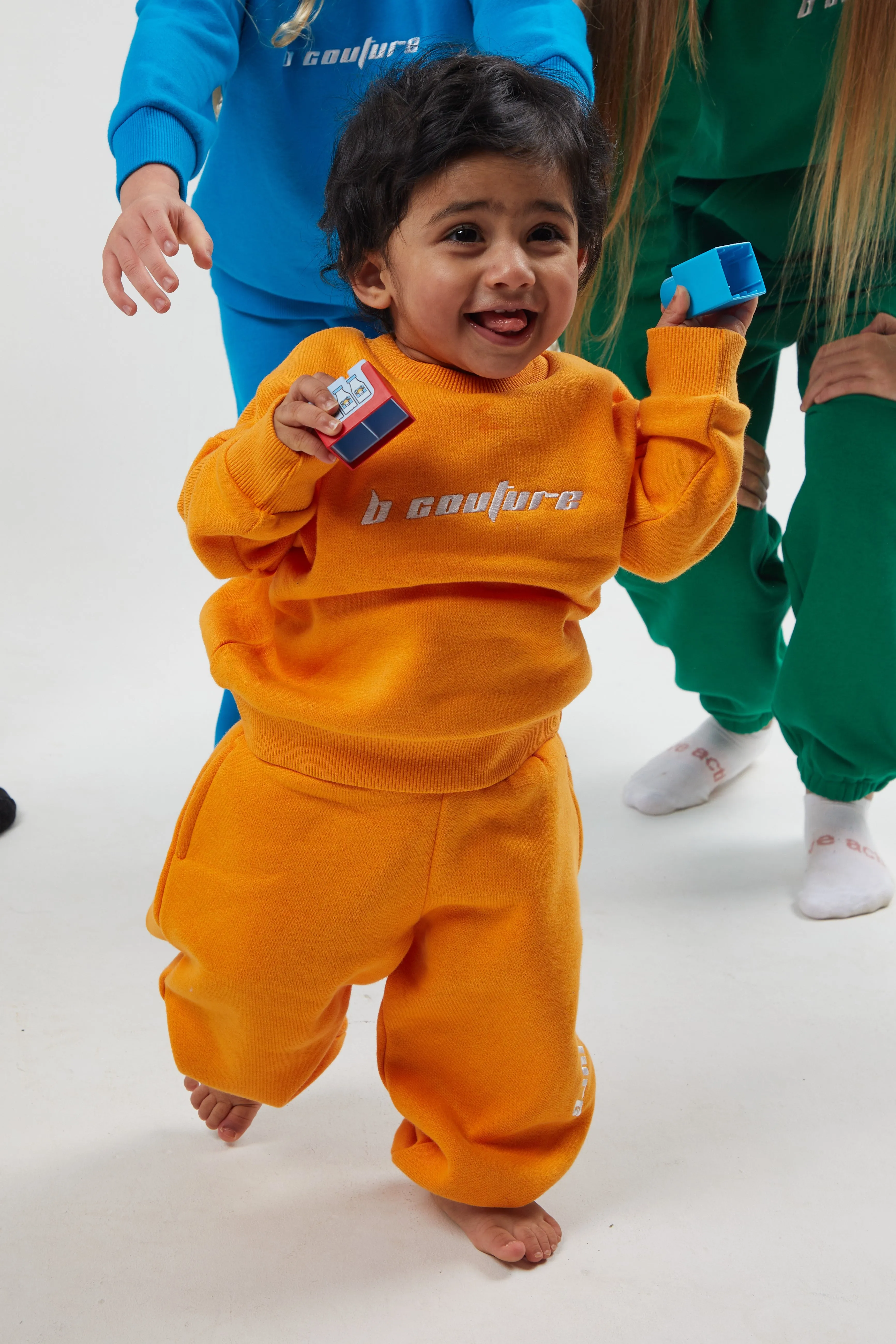 Plympton Fleece Crew Tracksuit Infant - Peach