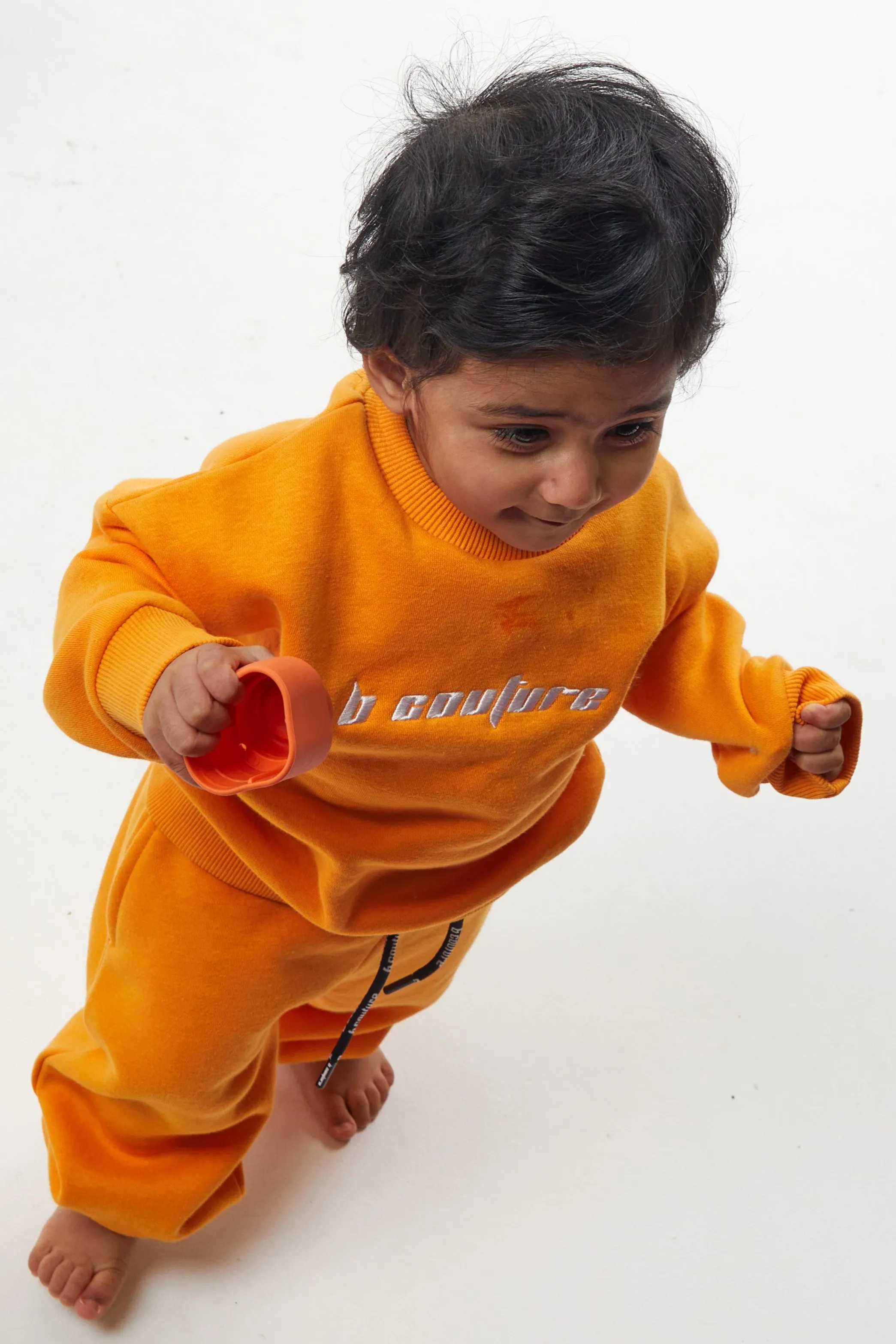 Plympton Fleece Crew Tracksuit Infant - Peach