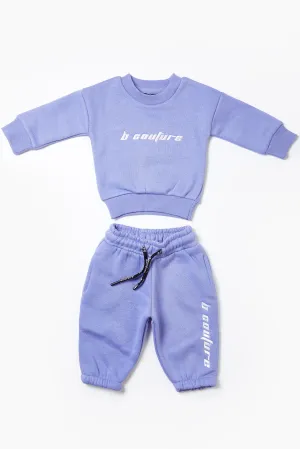 Plympton Fleece Crew Tracksuit Infant - Violet