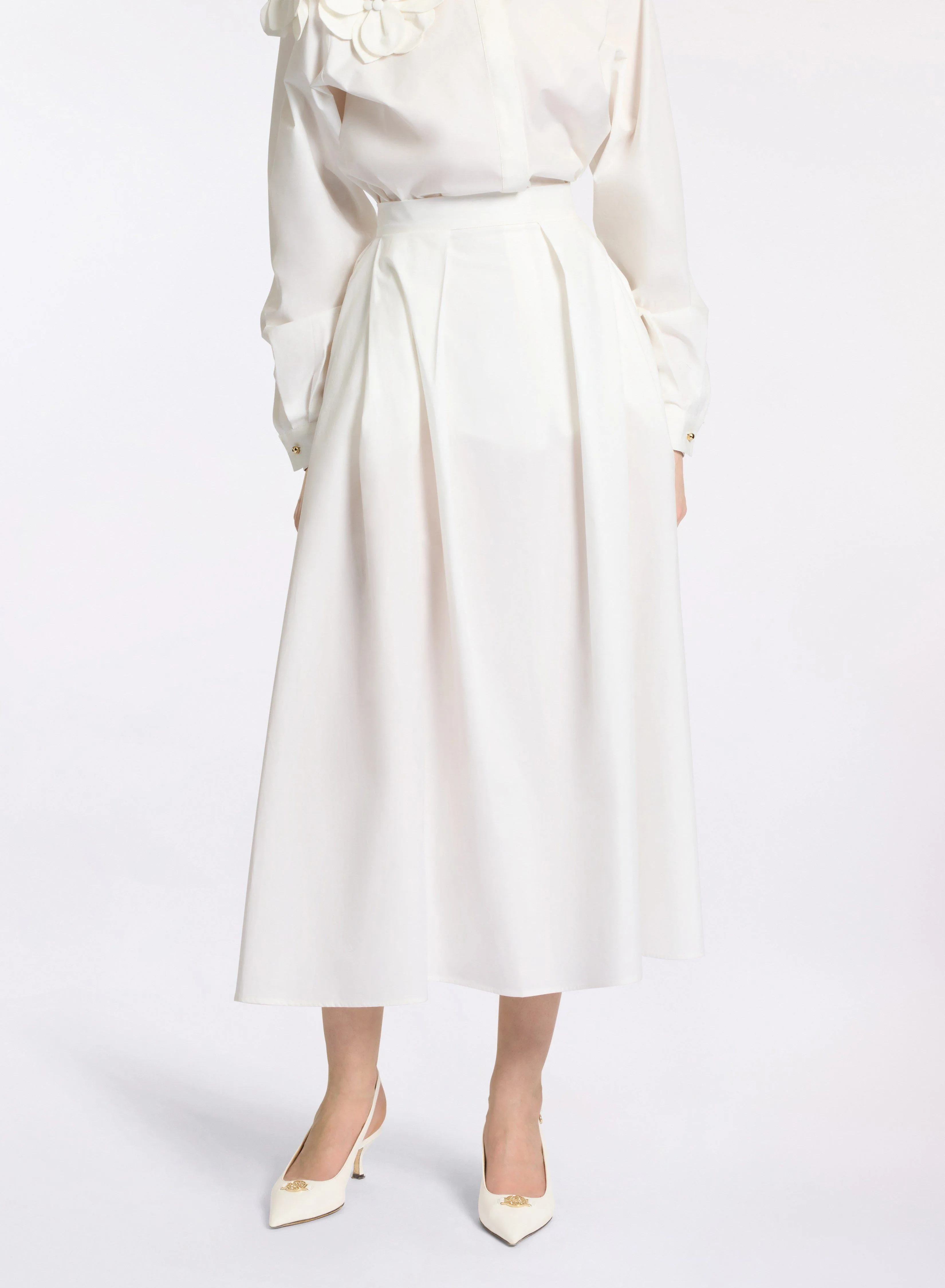 Poplin Midi Skirt