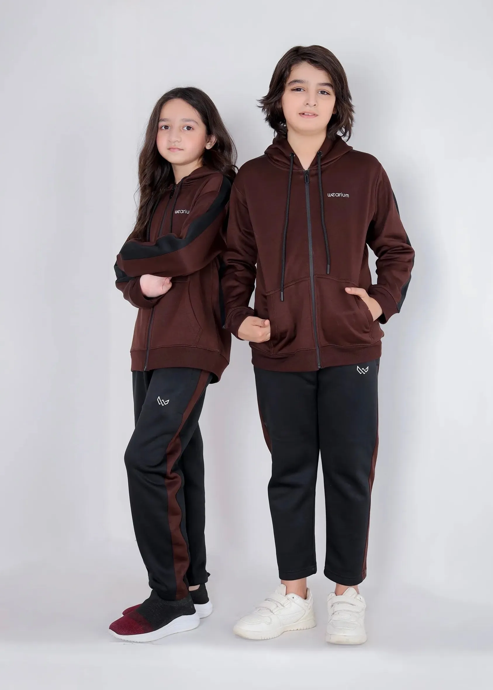 Premium Classic Brown - Kids Winter Tracksuit