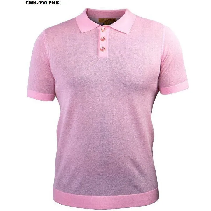 PRESTIGE POLO PINK  3 BUTTON SHIRT