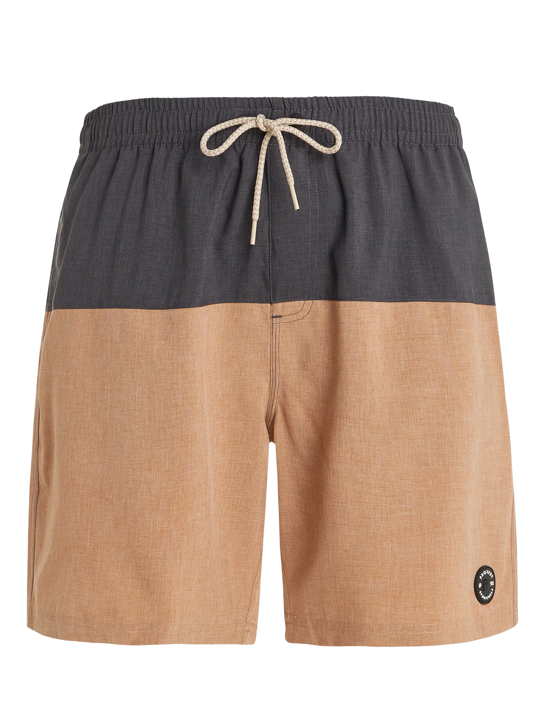 Protest PRTFORTA Men's Beach Shorts - Grey/ Beige