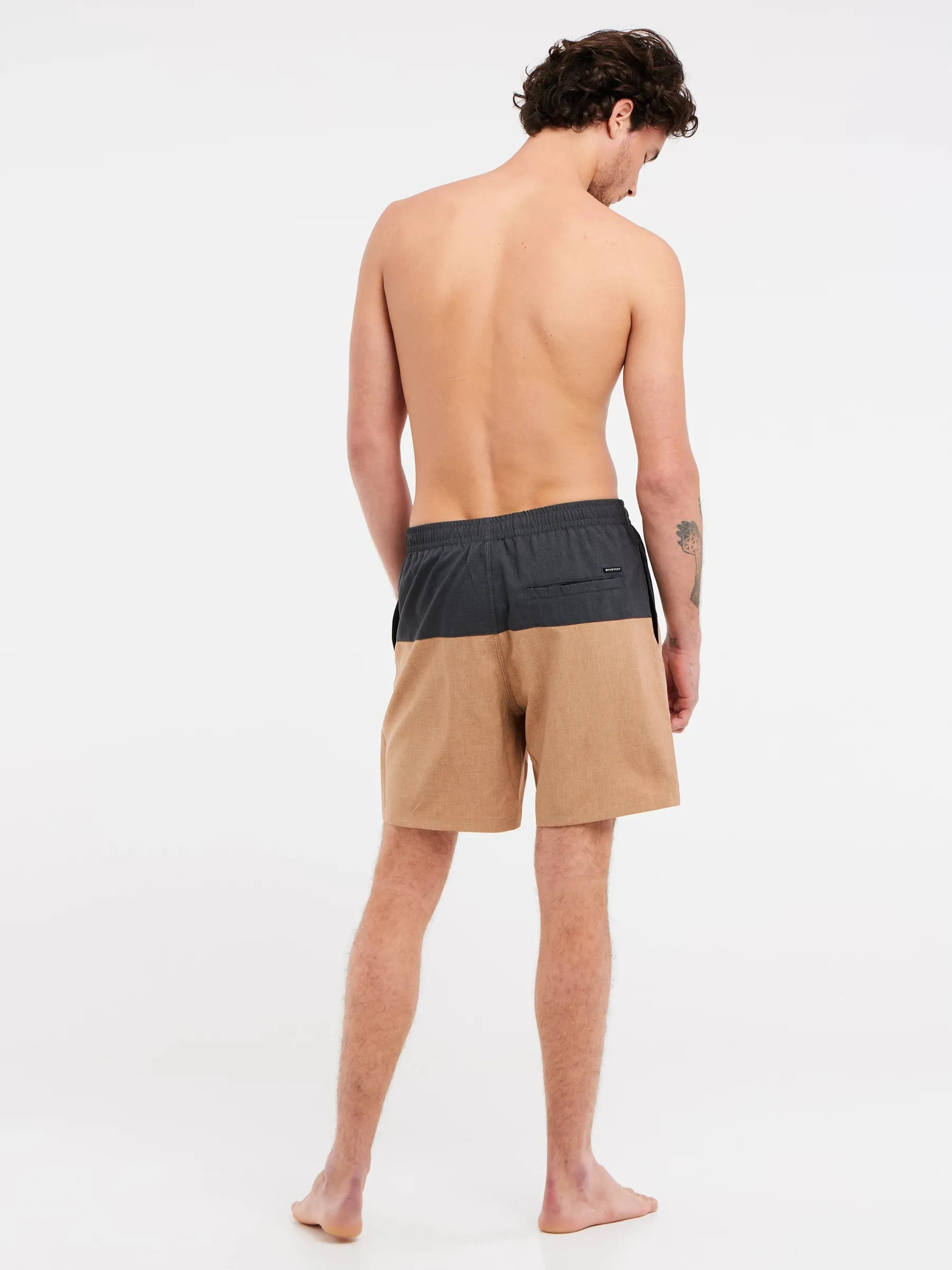 Protest PRTFORTA Men's Beach Shorts - Grey/ Beige