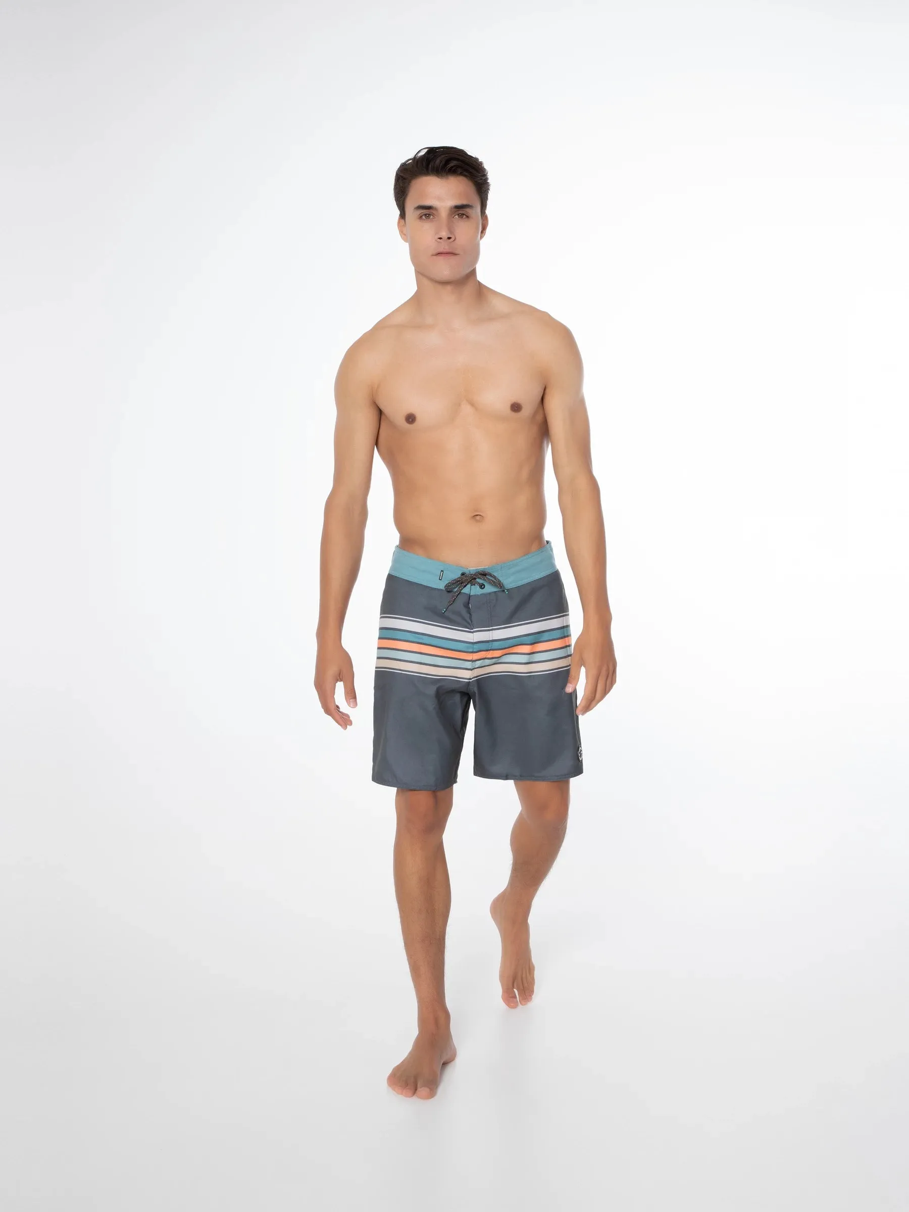 Protest PRTKALFORD Men's Striped Swim Short - Hunter Green