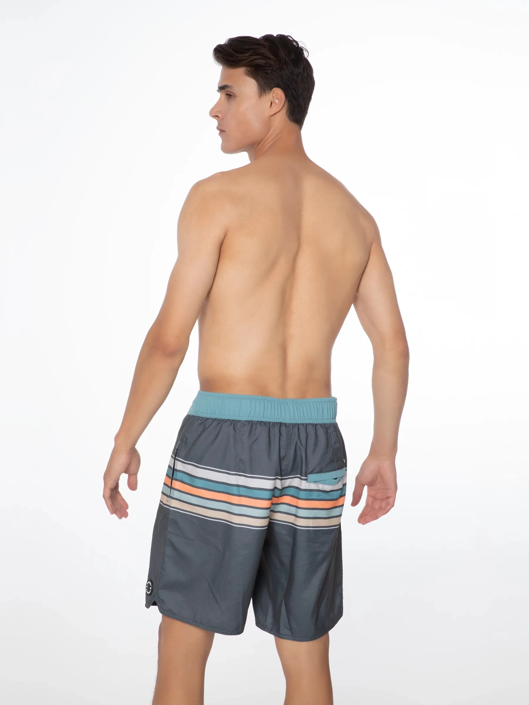 Protest PRTKALFORD Men's Striped Swim Short - Hunter Green