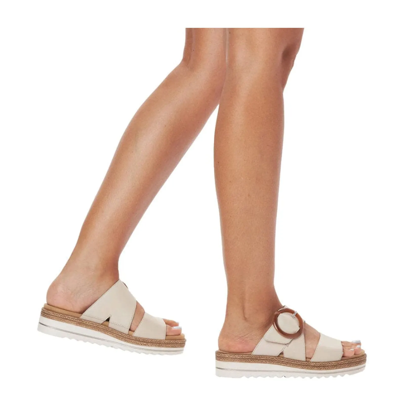 Remonte Jocelyn D0Q51-80 Slide Sandal (Women) - Kreide/Pebble