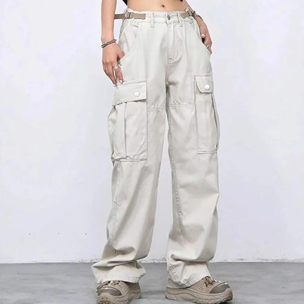 Rifka - Women's baggy cargo pants with wide pocket