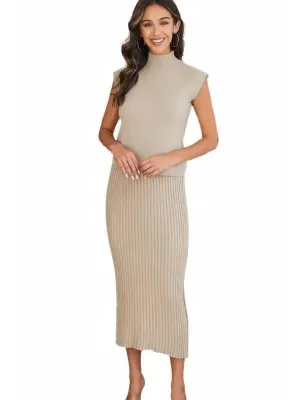 Sexy Casual Ribbed Knit Midi Skirt (2 Options)