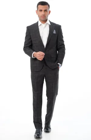 SHARP PLUS BLACK TEXTURED SUIT