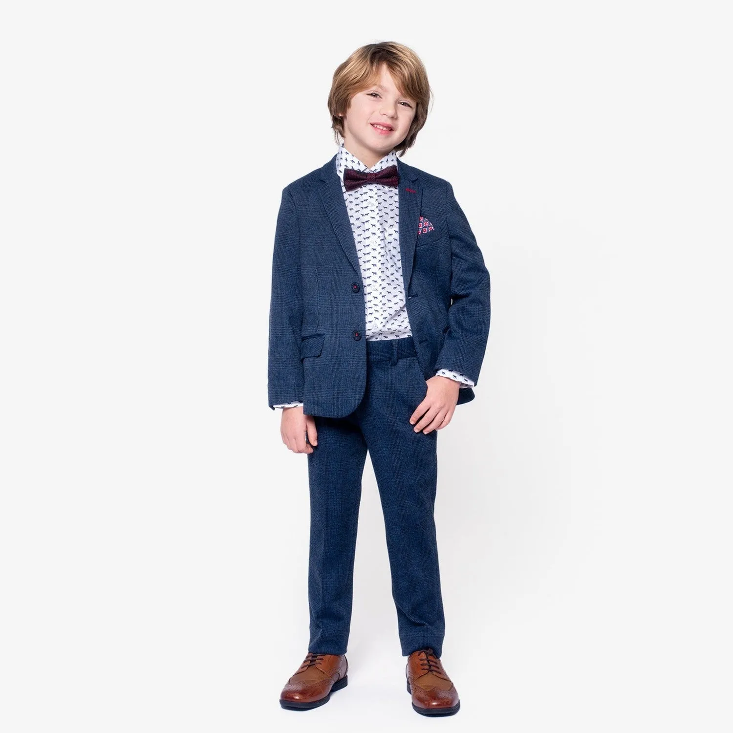 Stretchy Mod Suit | Indigo Wales Check