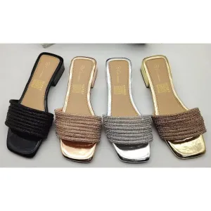 Stylish and Comfortable Block Heel Sandal Slide.