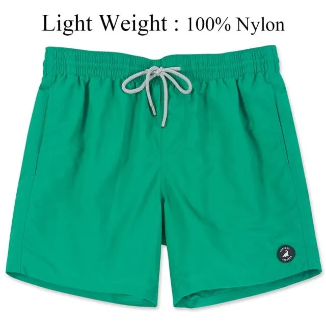 Stylish Sexy Men's Quick Dry Swim Shorts With Pockets & Mesh Lining Solid Color