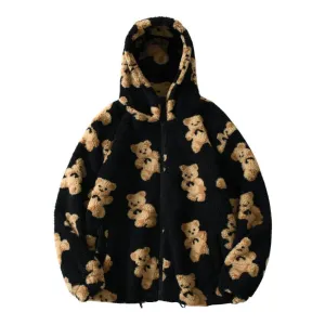 Teddy Bear Hooded Fleece Jacket - 1117