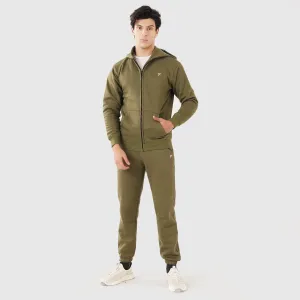 Tf-Premium Olive Zipper Pull Over Tracksuit