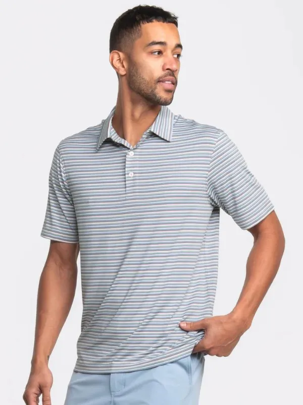 Tybee Stripe Polo in Amberjack by Southern Shirt Co.