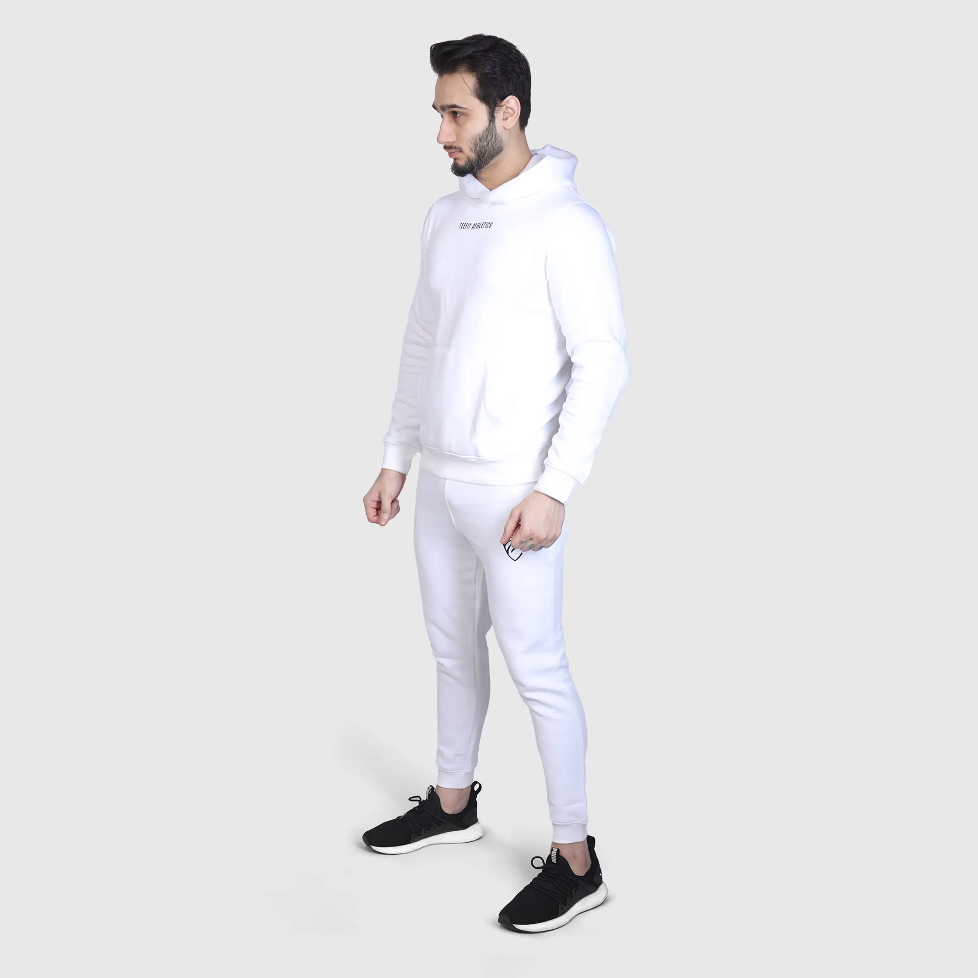 White Premium Basic Pull Over Tracksuit